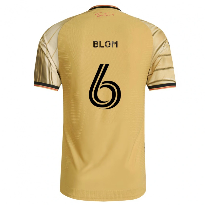 Danxen Kinder Njabulo Blom #6 Braun Gelb Schwarz Auswärtstrikot Trikot 2026/27 T-Shirt Schweiz