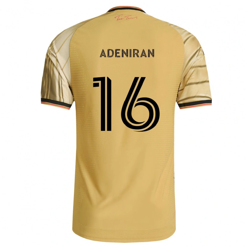 Danxen Kinder Samuel Adeniran #16 Braun Gelb Schwarz Auswärtstrikot Trikot 2026/27 T-Shirt Schweiz