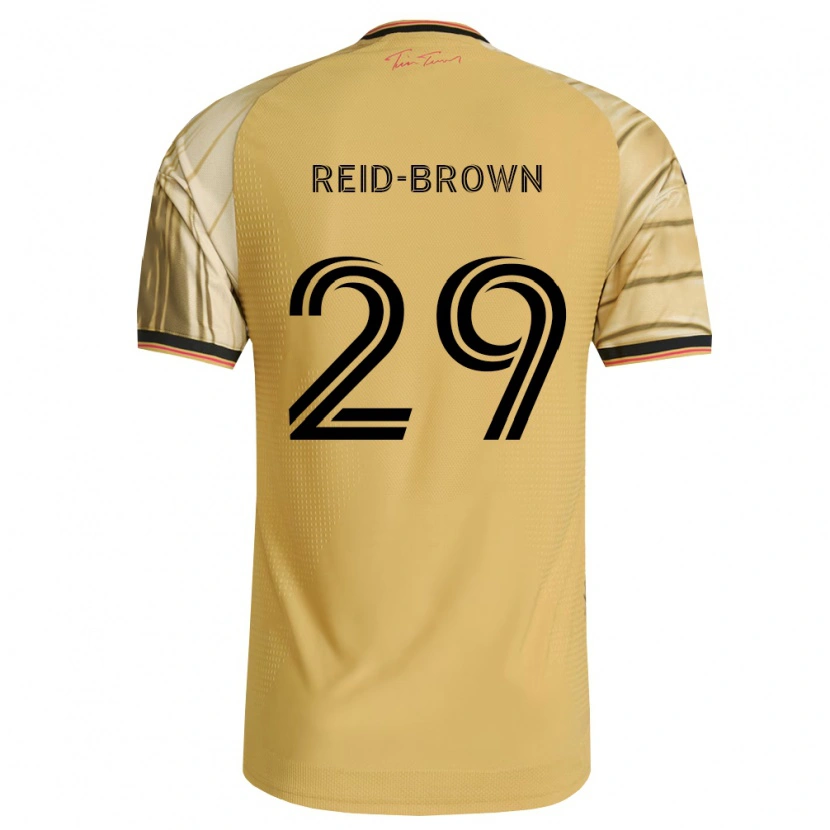 Danxen Kinder Tahir Reid-Brown #29 Braun Gelb Schwarz Auswärtstrikot Trikot 2026/27 T-Shirt Schweiz