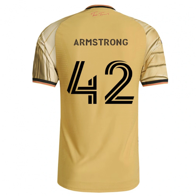 Danxen Kinder Ezra Armstrong #42 Braun Gelb Schwarz Auswärtstrikot Trikot 2026/27 T-Shirt Schweiz