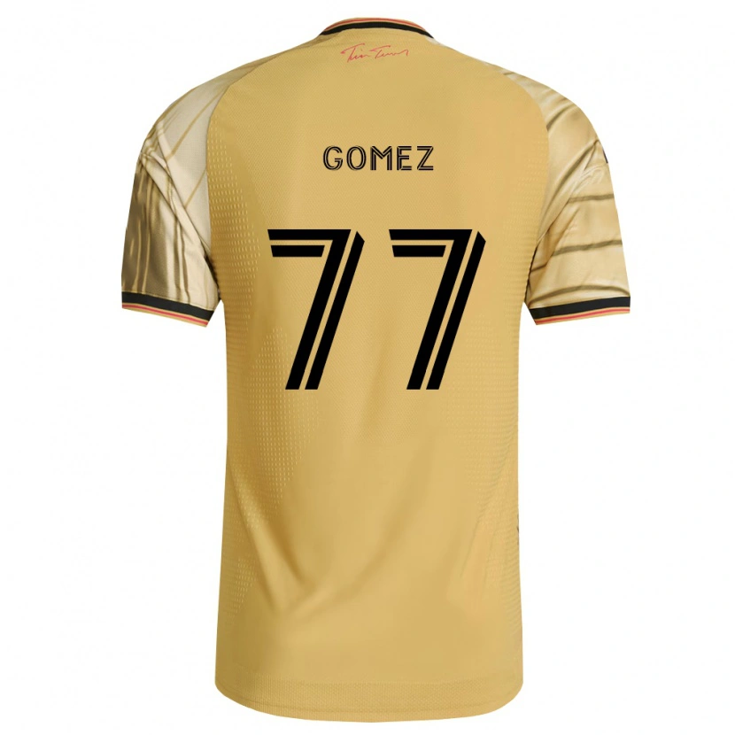 Danxen Kinder Sam Gomez #77 Braun Gelb Schwarz Auswärtstrikot Trikot 2026/27 T-Shirt Schweiz