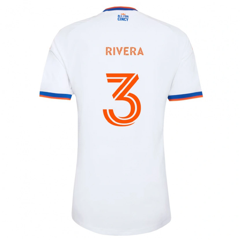 Danxen Kinder Nicholas Rivera #3 Weiß Marineblau Orange Auswärtstrikot Trikot 2026/27 T-Shirt Schweiz