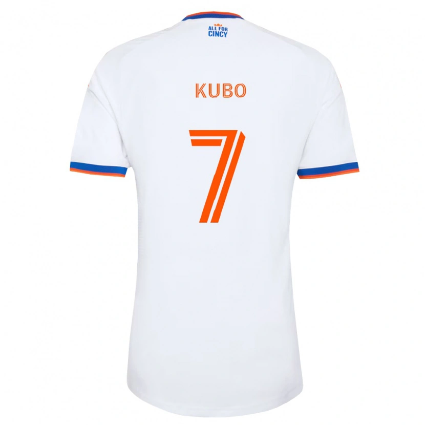 Danxen Kinder Yuya Kubo #7 Weiß Marineblau Orange Auswärtstrikot Trikot 2026/27 T-Shirt Schweiz