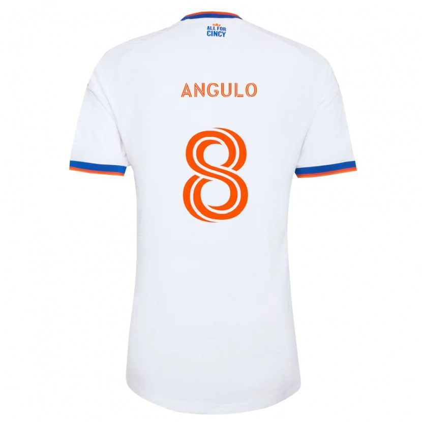 Danxen Kinder Marco Angulo #8 Weiß Marineblau Orange Auswärtstrikot Trikot 2026/27 T-Shirt Schweiz