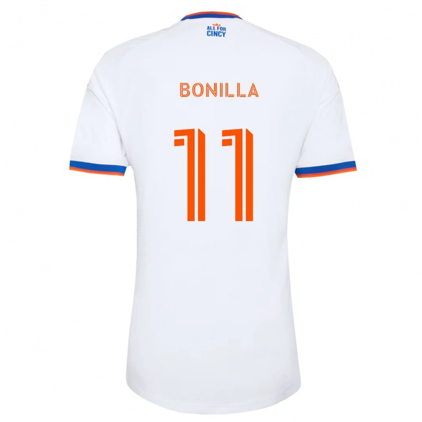 Danxen Kinder Jarell Bonilla #11 Weiß Marineblau Orange Auswärtstrikot Trikot 2026/27 T-Shirt Schweiz