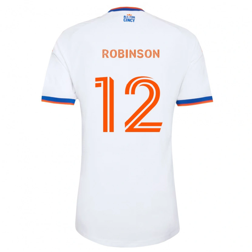 Danxen Kinder Miles Robinson #12 Weiß Marineblau Orange Auswärtstrikot Trikot 2026/27 T-Shirt Schweiz