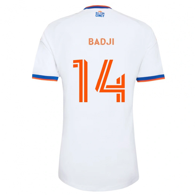 Danxen Kinder Dominique Badji #14 Weiß Marineblau Orange Auswärtstrikot Trikot 2026/27 T-Shirt Schweiz