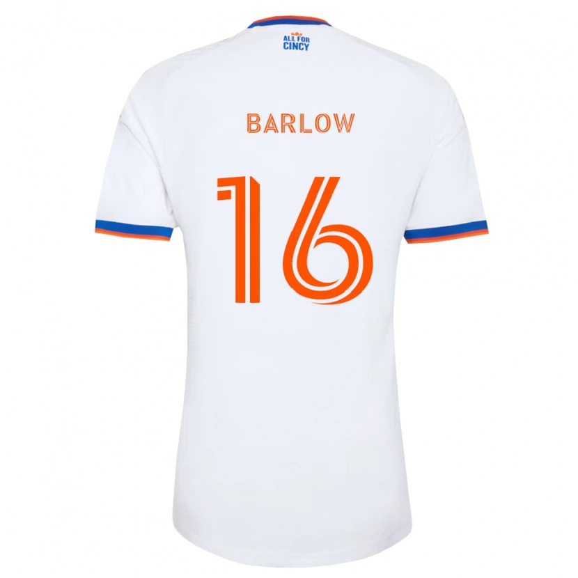 Danxen Kinder Tom Barlow #16 Weiß Marineblau Orange Auswärtstrikot Trikot 2026/27 T-Shirt Schweiz