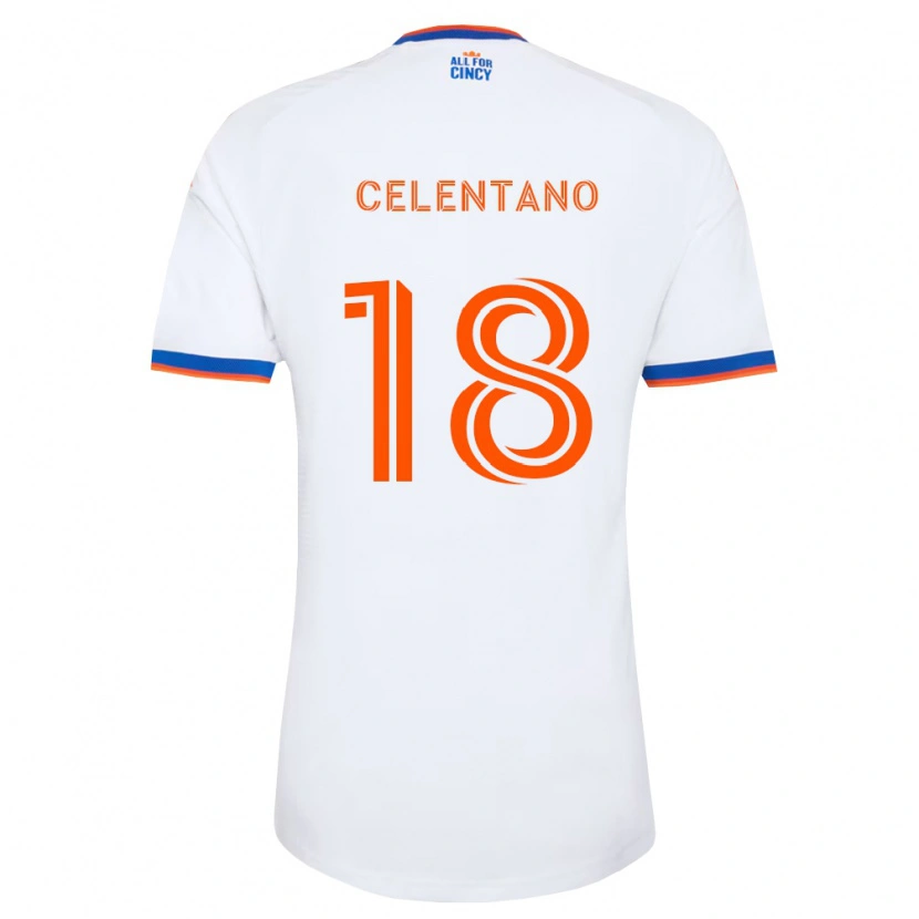 Danxen Kinder Roman Celentano #18 Weiß Marineblau Orange Auswärtstrikot Trikot 2026/27 T-Shirt Schweiz