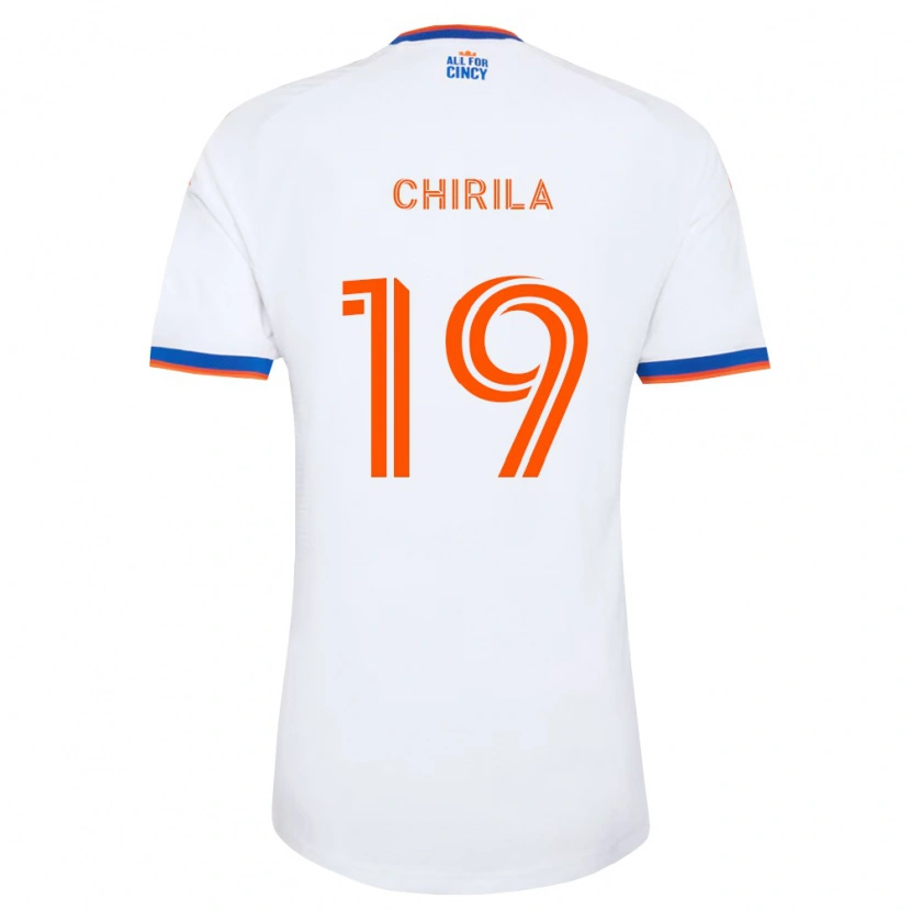 Danxen Kinder Ștefan Chirilă #19 Weiß Marineblau Orange Auswärtstrikot Trikot 2026/27 T-Shirt Schweiz
