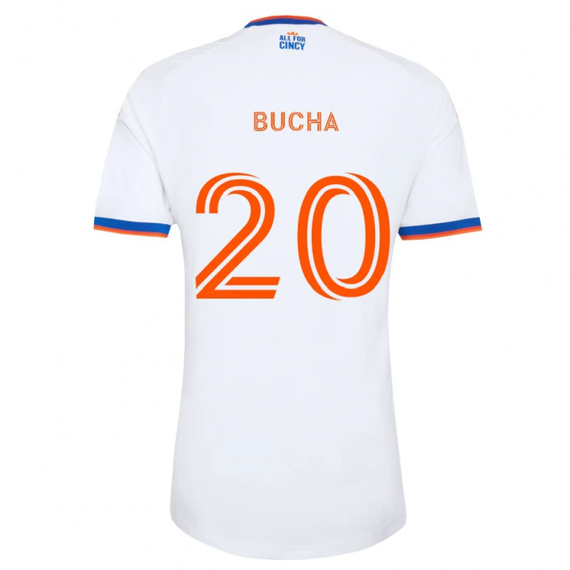 Danxen Kinder Pavel Bucha #20 Weiß Marineblau Orange Auswärtstrikot Trikot 2026/27 T-Shirt Schweiz