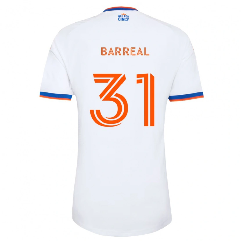 Danxen Kinder Álvaro Barreal #31 Weiß Marineblau Orange Auswärtstrikot Trikot 2026/27 T-Shirt Schweiz