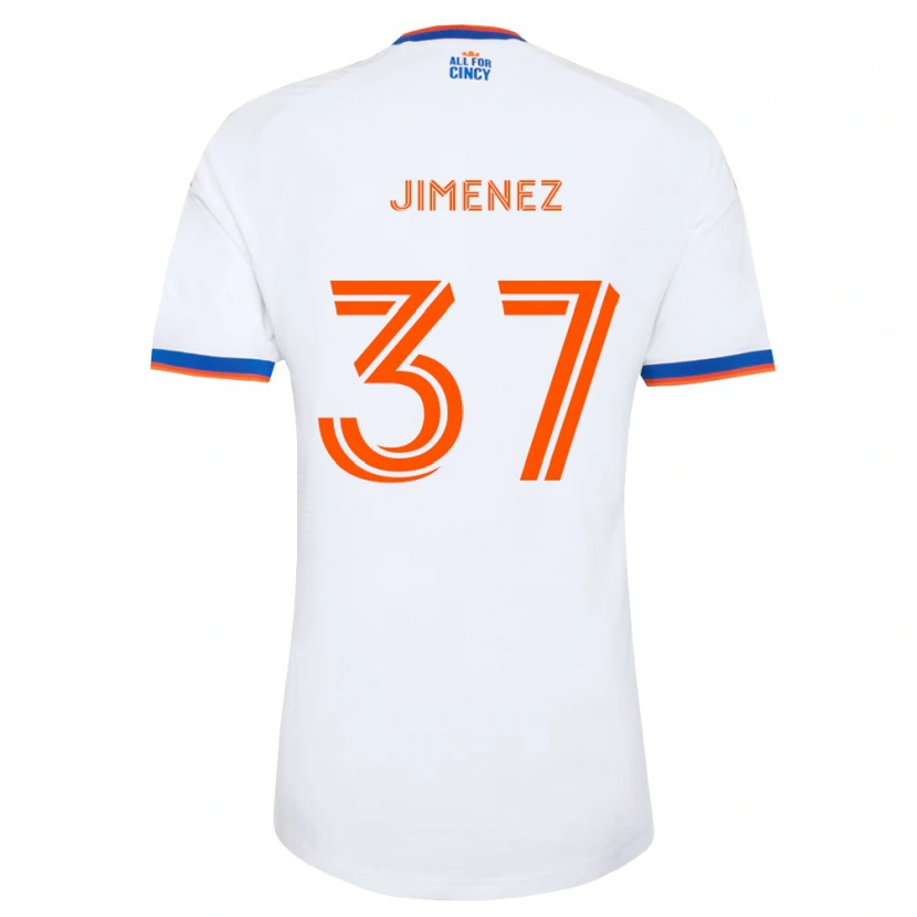 Danxen Kinder Stiven Jimenez #37 Weiß Marineblau Orange Auswärtstrikot Trikot 2026/27 T-Shirt Schweiz