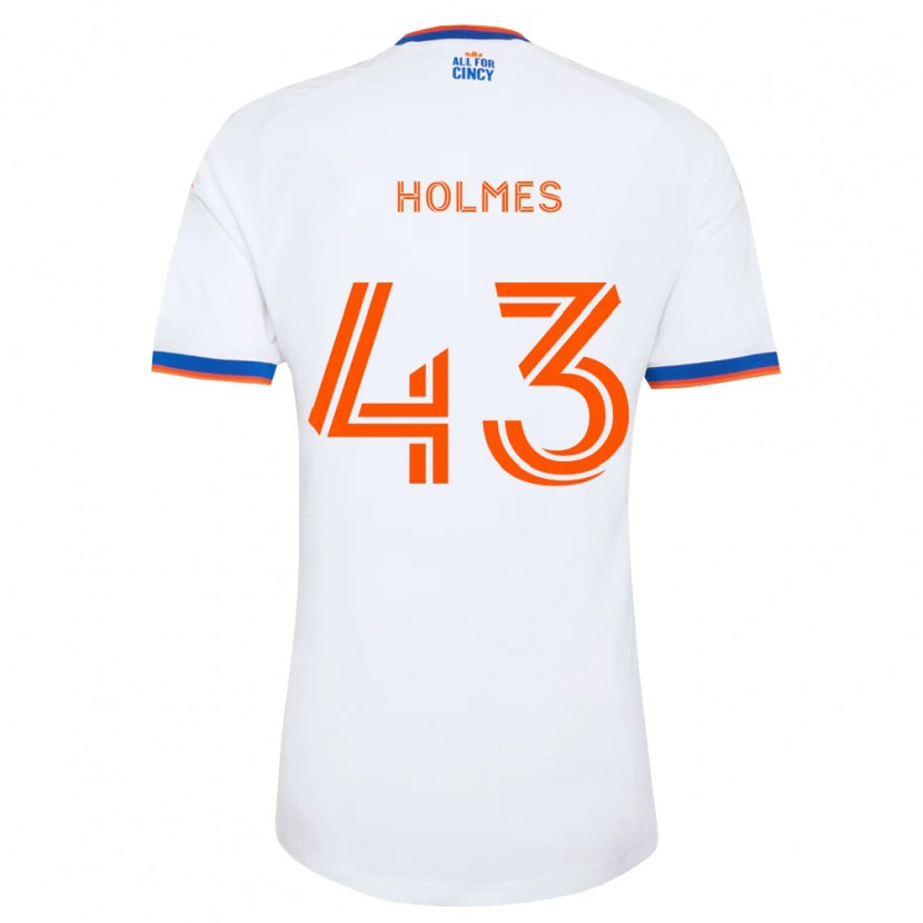 Danxen Kinder Charlie Holmes #43 Weiß Marineblau Orange Auswärtstrikot Trikot 2026/27 T-Shirt Schweiz