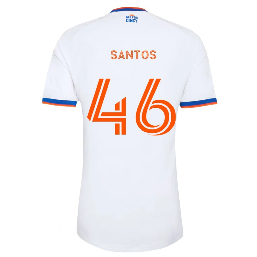 Danxen Kinder Guilherme Santos #46 Weiß Marineblau Orange Auswärtstrikot Trikot 2026/27 T-Shirt Schweiz