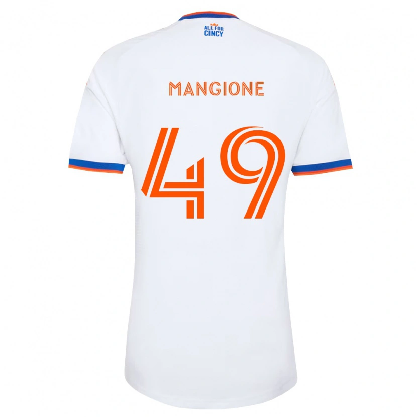 Danxen Kinder Peter Mangione #49 Weiß Marineblau Orange Auswärtstrikot Trikot 2026/27 T-Shirt Schweiz