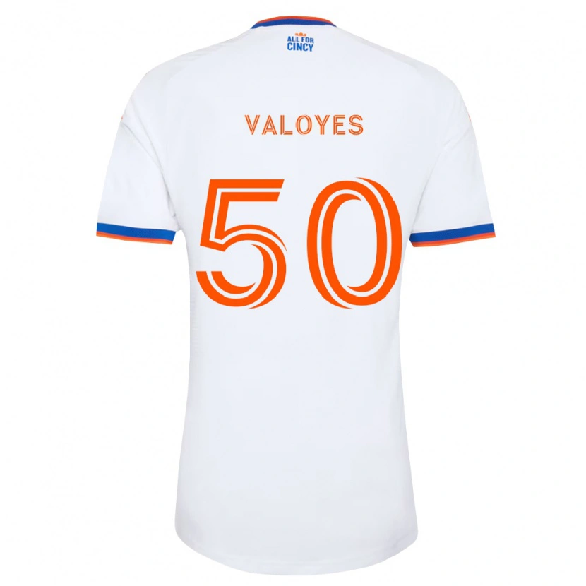 Danxen Kinder Yeiner Valoyes #50 Weiß Marineblau Orange Auswärtstrikot Trikot 2026/27 T-Shirt Schweiz