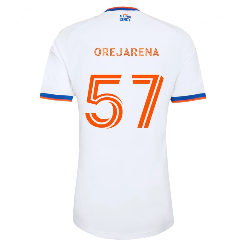 Danxen Kinder Leo Orejarena #57 Weiß Marineblau Orange Auswärtstrikot Trikot 2026/27 T-Shirt Schweiz