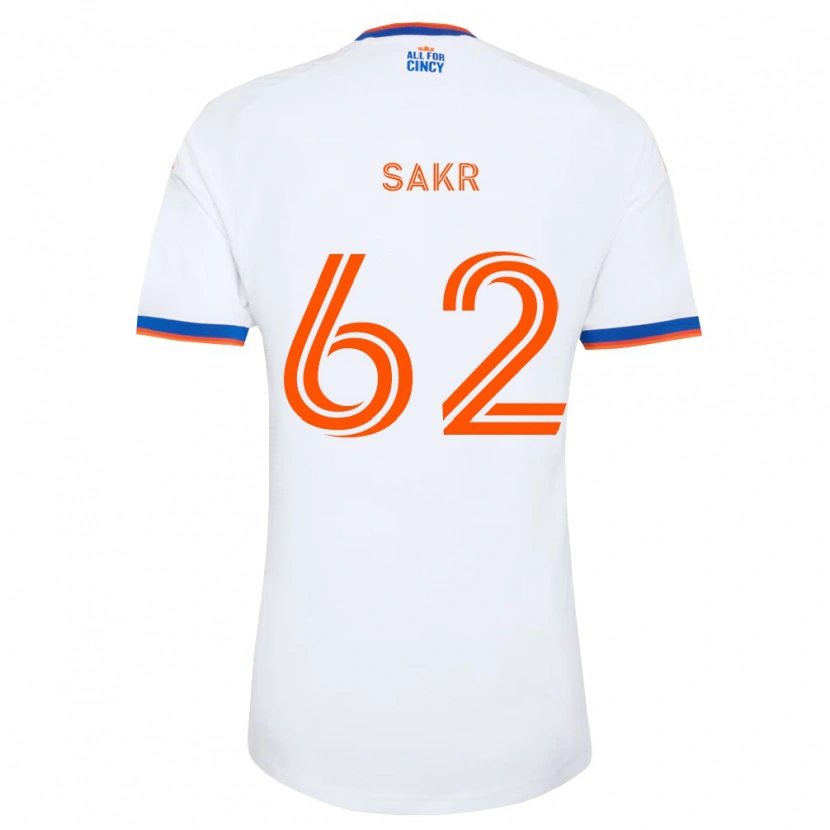 Danxen Kinder Ali Sakr #62 Weiß Marineblau Orange Auswärtstrikot Trikot 2026/27 T-Shirt Schweiz