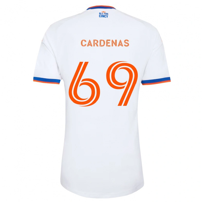 Danxen Kinder Jared Cardenas #69 Weiß Marineblau Orange Auswärtstrikot Trikot 2026/27 T-Shirt Schweiz