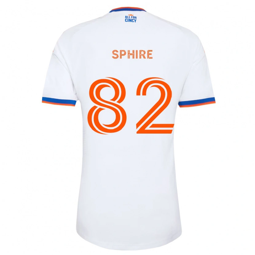 Danxen Kinder Camden Sphire #82 Weiß Marineblau Orange Auswärtstrikot Trikot 2026/27 T-Shirt Schweiz