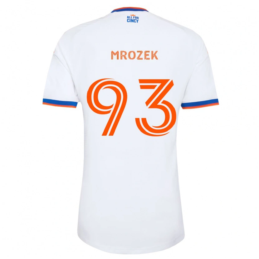 Danxen Kinder Fabian Mrozek #93 Weiß Marineblau Orange Auswärtstrikot Trikot 2026/27 T-Shirt Schweiz