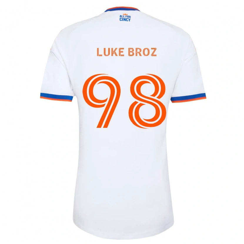 Danxen Kinder Luke Broz #98 Weiß Marineblau Orange Auswärtstrikot Trikot 2026/27 T-Shirt Schweiz