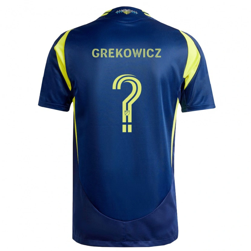 Danxen Kinder Jacob Grekowicz #0 Gelb Marineblau Auswärtstrikot Trikot 2026/27 T-Shirt Schweiz