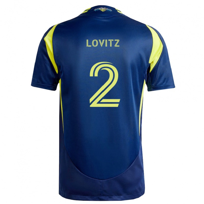 Danxen Kinder Daniel Lovitz #2 Gelb Marineblau Auswärtstrikot Trikot 2026/27 T-Shirt Schweiz