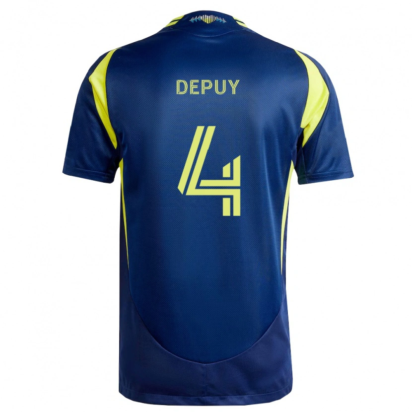 Danxen Kinder Nick Depuy #4 Gelb Marineblau Auswärtstrikot Trikot 2026/27 T-Shirt Schweiz