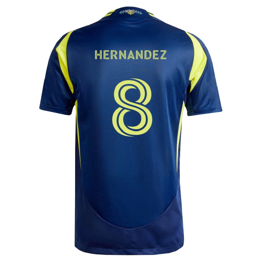 Danxen Kinder Jonathan Hernández #8 Gelb Marineblau Auswärtstrikot Trikot 2026/27 T-Shirt Schweiz