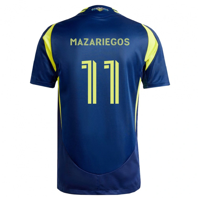 Danxen Kinder Jacob Mazariegos #11 Gelb Marineblau Auswärtstrikot Trikot 2026/27 T-Shirt Schweiz