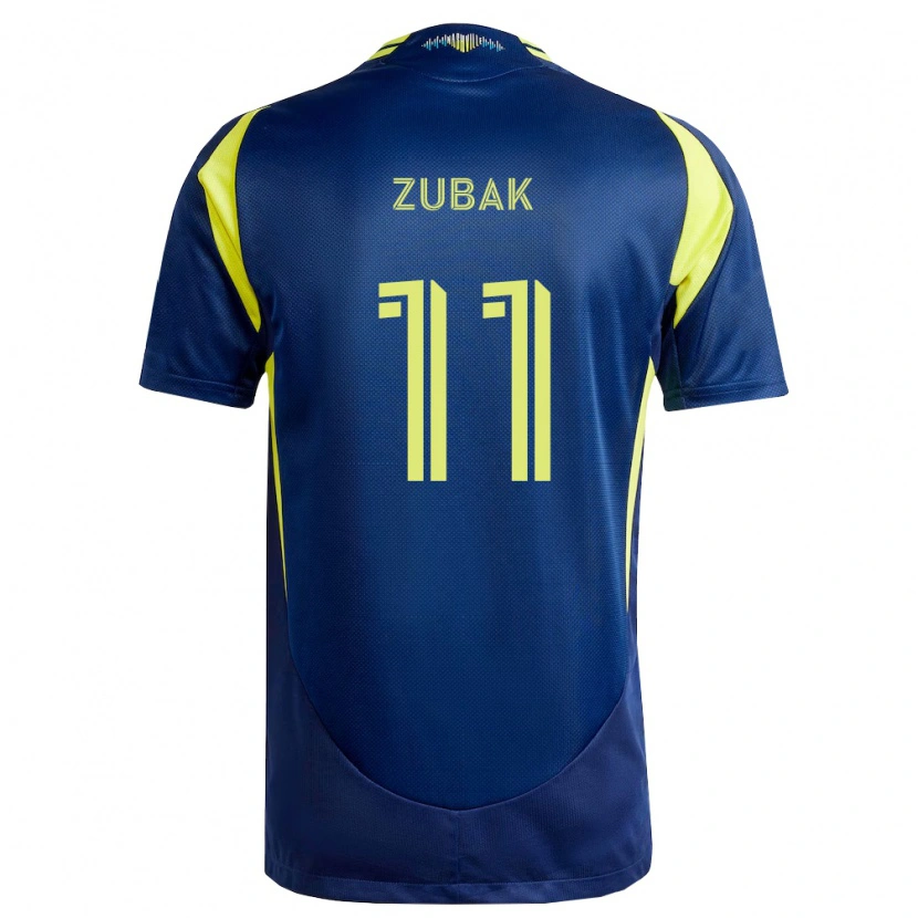 Danxen Kinder Ethan Zubak #11 Gelb Marineblau Auswärtstrikot Trikot 2026/27 T-Shirt Schweiz