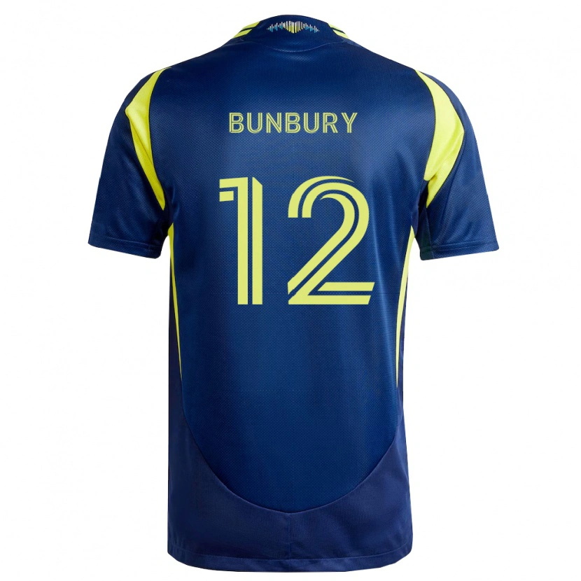 Danxen Kinder Teal Bunbury #12 Gelb Marineblau Auswärtstrikot Trikot 2026/27 T-Shirt Schweiz