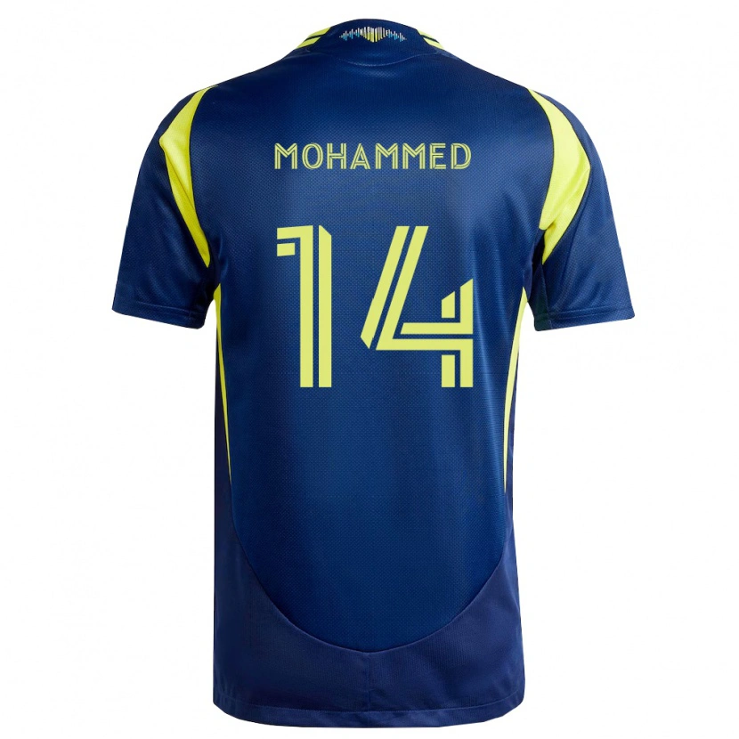 Danxen Kinder Shak Mohammed #14 Gelb Marineblau Auswärtstrikot Trikot 2026/27 T-Shirt Schweiz