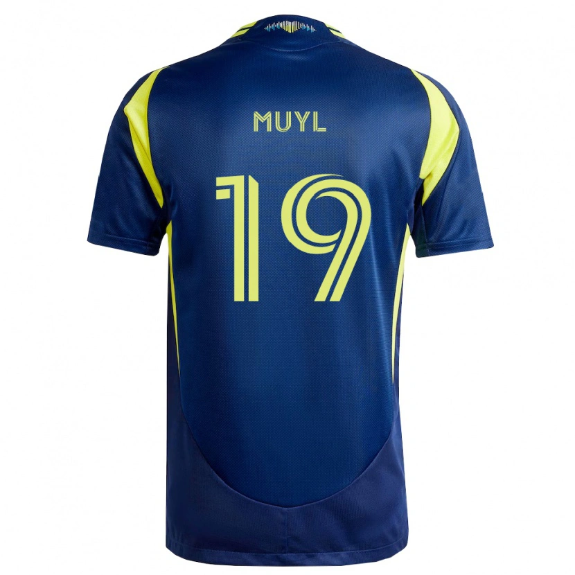 Danxen Kinder Alex Muyl #19 Gelb Marineblau Auswärtstrikot Trikot 2026/27 T-Shirt Schweiz