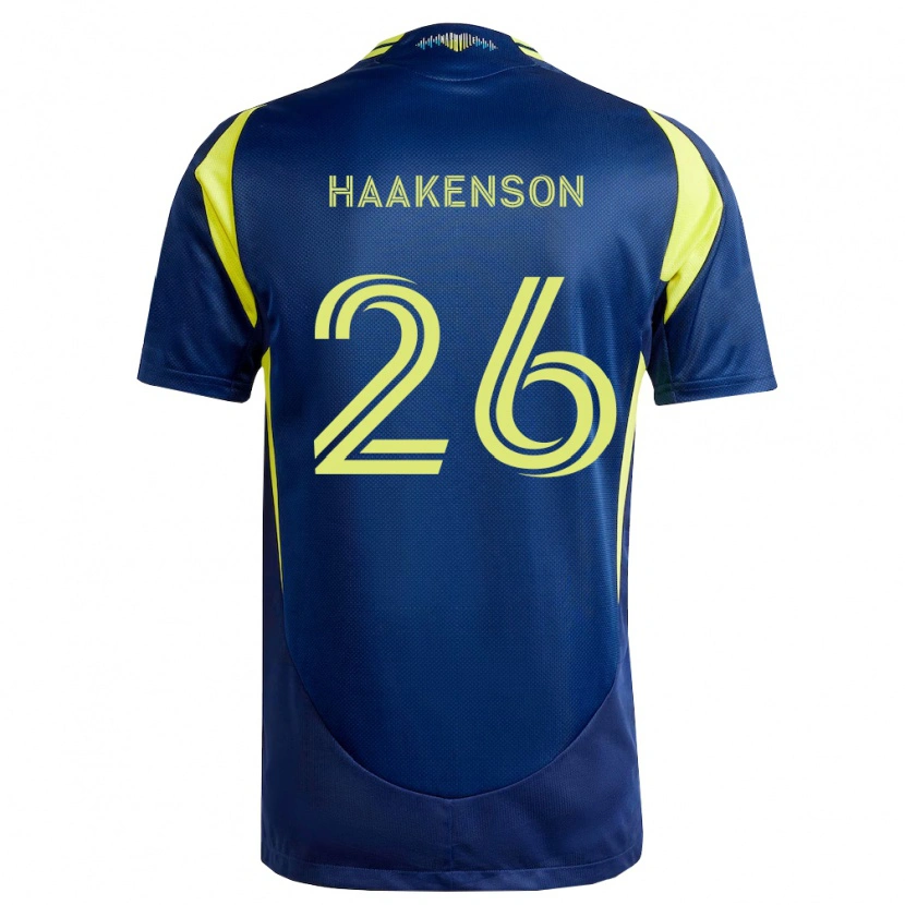 Danxen Kinder Luke Haakenson #26 Gelb Marineblau Auswärtstrikot Trikot 2026/27 T-Shirt Schweiz