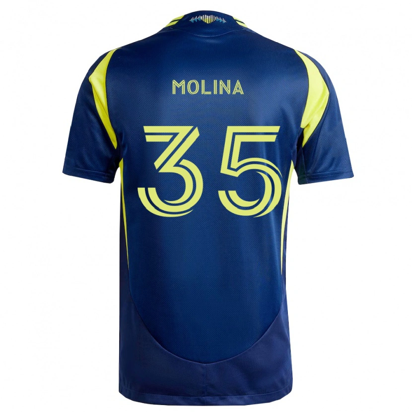 Danxen Kinder Malachi Molina #35 Gelb Marineblau Auswärtstrikot Trikot 2026/27 T-Shirt Schweiz
