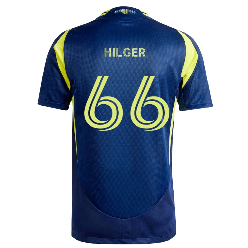 Danxen Kinder Brooks Hilger #66 Gelb Marineblau Auswärtstrikot Trikot 2026/27 T-Shirt Schweiz