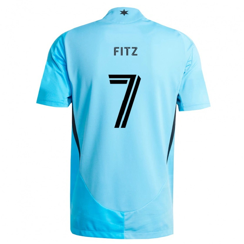 Danxen Kinder Dominik Fitz #7 Hellblau Schwarz Auswärtstrikot Trikot 2026/27 T-Shirt Schweiz