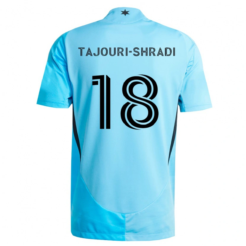 Danxen Kinder Ismael Tajouri-Shradi #18 Hellblau Schwarz Auswärtstrikot Trikot 2026/27 T-Shirt Schweiz