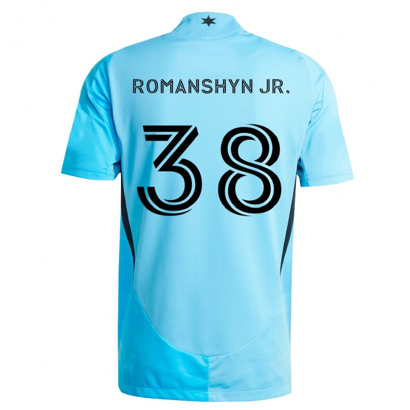 Danxen Kinder Kage Romanshyn Jr. #38 Hellblau Schwarz Auswärtstrikot Trikot 2026/27 T-Shirt Schweiz