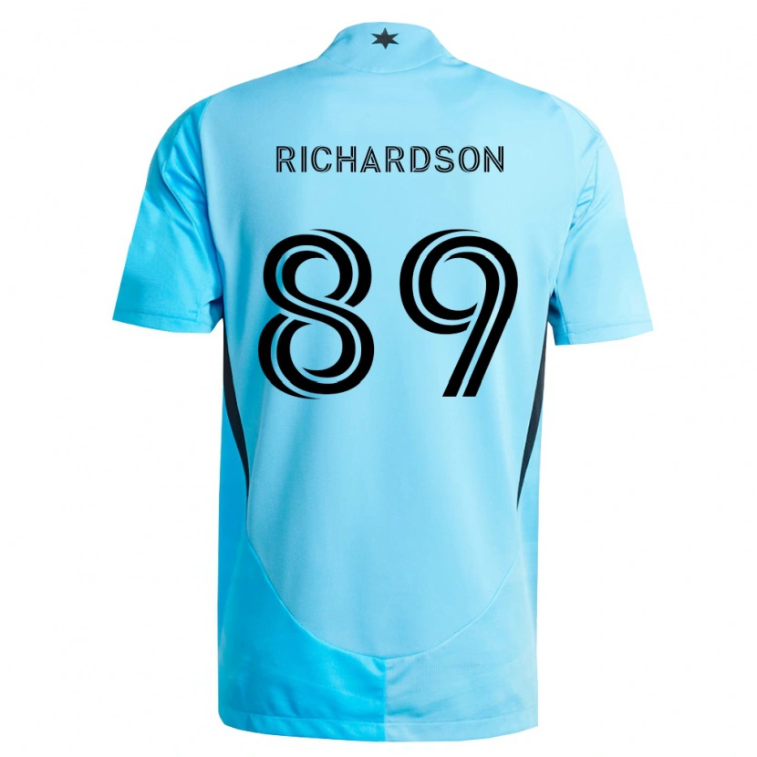 Danxen Kinder Nick Richardson #89 Hellblau Schwarz Auswärtstrikot Trikot 2026/27 T-Shirt Schweiz