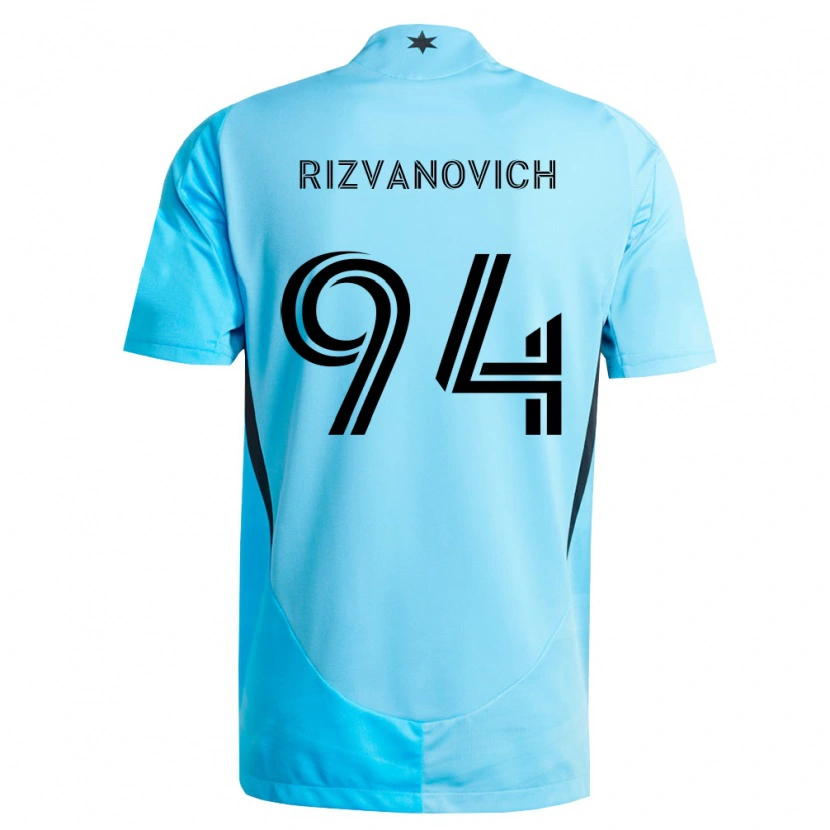 Danxen Kinder Kayne Rizvanovich #94 Hellblau Schwarz Auswärtstrikot Trikot 2026/27 T-Shirt Schweiz
