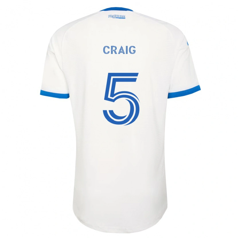 Danxen Kinder Brandan Craig #5 Himmelblau Weiß Auswärtstrikot Trikot 2026/27 T-Shirt Schweiz