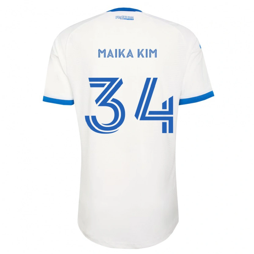 Danxen Kinder Guerrier Maika Kim #34 Himmelblau Weiß Auswärtstrikot Trikot 2026/27 T-Shirt Schweiz