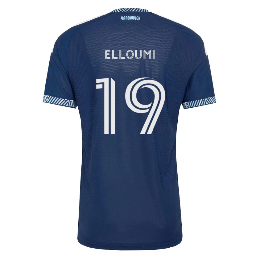 Danxen Kinder Rayan Elloumi #19 Tiefblau Weiß Auswärtstrikot Trikot 2026/27 T-Shirt Schweiz