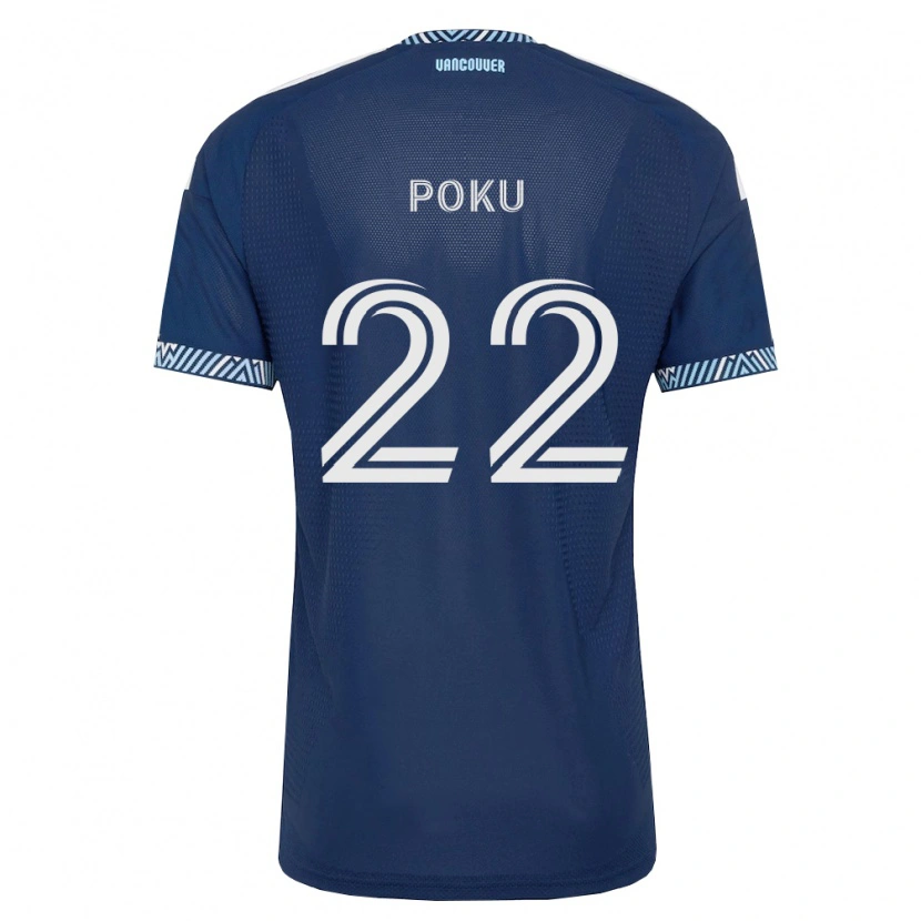 Danxen Kinder Kwasi Poku #22 Tiefblau Weiß Auswärtstrikot Trikot 2026/27 T-Shirt Schweiz