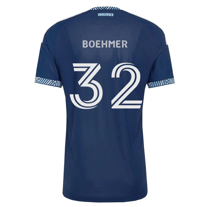 Danxen Kinder Isaac Boehmer #32 Tiefblau Weiß Auswärtstrikot Trikot 2026/27 T-Shirt Schweiz