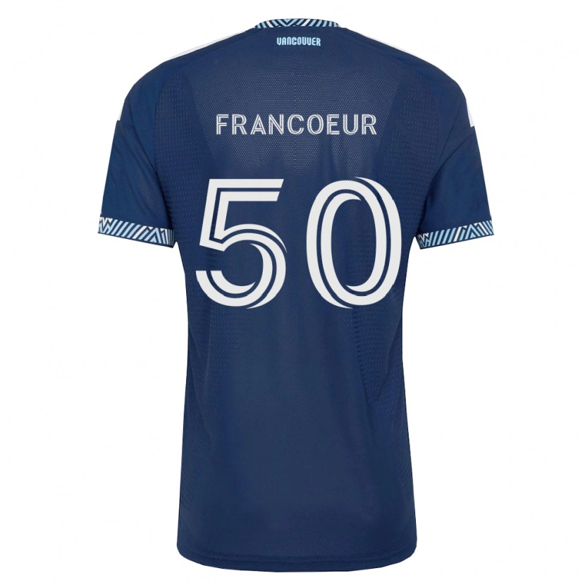 Danxen Kinder Isaac Francoeur #50 Tiefblau Weiß Auswärtstrikot Trikot 2026/27 T-Shirt Schweiz